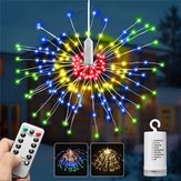 Akkuellátású 8 módos 240 LED-es függő fényű Tűzijáték Fonállámpa Karácsonyi Esküvői Dekorációs Lámpa