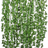 12szt. Sztuczna zieleń wici liści bluszczu wisi na dekoracje ślubne, ogrodowe imprezy