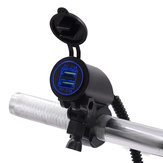 28mm 5V 4.2A LED Dual USB nabíjačka 12-24V zásuvka Vodotesná pre motocykel,bicykel,auto,loď