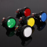 45mm Arcade Video Oyun Büyük Yuvarlak İtme Düğmesi LED Işıklandırılmış Aydınlatma Lambası