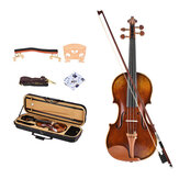 NAOMI 4/4 Full Size Violin with Jujube Accessories Square Violin Case