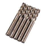 5Pcs 1/4 Inch 4 Flutes End Milling Cutter HSS CNC Straight Shank Engraving Tool