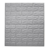 Grande adesivo de parede em espuma autoadesivo impermeável em forma de telha de tijolo 3D de 70x77 cm para decoração de casa
