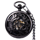 JIJIA JX024 Дракон И Phoenix с бисером Механический Часы Карманные часы