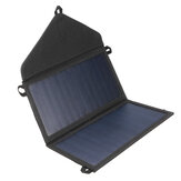 Panel solar plegable de 20W Cargador de batería portátil USB 5V 2A Banco de energía para acampar, hacer senderismo y viajar