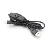 5V 3A, высокотоковый кабель питания 1м с микро-USB и кнопкой переключения, весьма медный для Raspberry Pi 4B