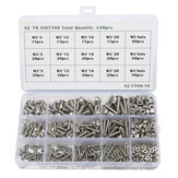 Baban 440pcs Bolts and Nuts Set M3 M4 M5 Stainless Steel Hex Socket Button Nuts