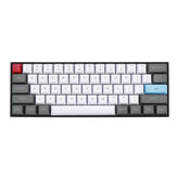 61 Toetsen Wit & Grijs Keycap Set OEM-profiel PBT Dikke ANSI-indeling Keycaps voor 60% Mechanisch Toetsenbord