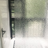 Badezimmer Duschvorhänge 3D Wasserdicht PEVA Vorhang mit Haken Solid Muster Vorhang
