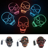 Halloween LED-Maske Totenkopf Leuchtende Maske Kaltlicht Maske Party EL Maske Leuchtende Masken im Dunkeln