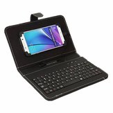 Universele Wired Keyboard Holster Flip Case Staan met Micro Port voor 4,2-6,5 inch mobiele telefoon 