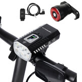 Astrolux® BL06 3+3 LEDs 2000LM Faro para Bicicleta con Doble Haz a Distancia 10000mAh Banco de Energía para Teléfono Luz de Bicicleta Recargable por USB Linterna LED para Manillar de Bicicleta Eléctrica Scooter Eléctrico MTB Bicycle