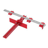 Drillpro Красный алюминиевый сплав, метрическая / дюймовая фурнитура для шкафа, 4 мм 5 мм, направляющая для сверла, шаблон для ручки шкафа, шаблон