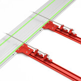 Verbessertes ENJOYWOOD Aluminium-Parallelführungssystem für wiederholbare Schnitte für Schienenkreissägen, passend für Makita- und Festool-Holzbearbeitungswerkzeuge. Haken-Upgrade