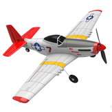 Eachine Mini Mustang P-51D V2 761-5 EPP 400mm Wingspan 2.4G 6-Axis Gyro One Key Return RC Airplane Trainer Fixed Wing BNF Compatible DSM S-BUS Protocol for Beginner