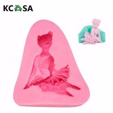 3D Ballet Girl Silicone Fondant Mold Chocolate Soap Mould Sugarcraft