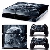 Skull Skin Stijl Sticker Voor PS4 Play Station 4 Console 2 Controllers Vinyl Decal