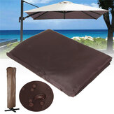 260x70CM Brown Waterproof Garden Patio Parasol Umbrella Outdoor Canopy Protective Cover