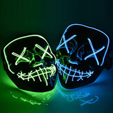 Halloween LED-masker Vernietigt Masker Verkiezingsmascara Kostuum DJ-feest Verlichtingsmaskers Gloeien in het donker 10 kleuren om uit te kiezen