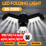 40W 60W 80W E27 LED izzó SMD2835 Összecsukható Garázs Világítás Deformálható Mennyezeti Lámpa Műhely AC85-265V