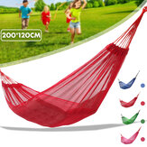 Lichtgewicht Ice Silk hangmat in casual stijl van 200x120cm om buiten te slapen tijdens kamperen en reizen.