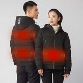 PMA Smart Heating Jackets 3-Gänge Steuerung Beheizte Unisex-Weste mit intelligentem grafenbasiertem Heizsystem USB Elektrische Wärmebekleidung Kapuzenweste Winter Outdoor Warme Kleidung