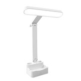 Lampu Meja LED Pengisian USB dengan 3 Suhu Warna yang Dapat Diatur Kecerahan, Penyimpanan Pulpen untuk Baca di Samping Tempat Tidur untuk Asrama Mahasiswa