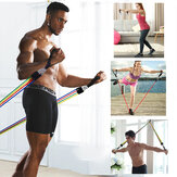14 bandas de resistencia TPE Cuerda de tracción Equipo portátil de fitness para entrenamiento de brazos, cintura, piernas y pecho