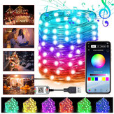 5M / 10M / 20M bluetooth APP RGB LED Fita de luz de Natal Modo de música Lâmpada decorativa de árvore USB DC5V Decorações de Natal Luzes de Natal disponíveis