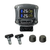 CAREUD M3 Real Time Tire Pressure Monitor System Waterproof Motorcycle TPMS Wireless LCD Display Internal/External Sensor