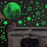 3D leuchtende Sterne Mond Aufkleber DIY Kinderzimmer Schlafsaal Wanddekorationen Night Glow Starry Sky Wanddekoration
