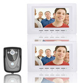 ENNIO SY817FCB12 7 Inch Video Door Phone Doorbell Intercom Kit 1 Camera 2 Monitors Night Vision
