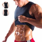 Sweat Sauna Body Shaper Hommes Gilet Thermo Néoprène Entraîneur Minceur Taille Ceinture Survêtement Noir