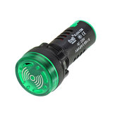 Λυχνία ενδείξεων διόδων Σήμα AC 220V Machifit 22mm Δείκτης φωτιστικού φλας Buzzer Πράσινο