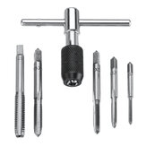 6pcs M3-M8 Tap Drill Set T Handle Ratchet Tap Wrench Machinist Tool With Винт Tap Hand