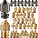 SIMAX3D® 15/34/48PCS 0.2-0.6mm MK8 Extruder Nozzle Hardened Steel Brass Nozzles for 3D Printer