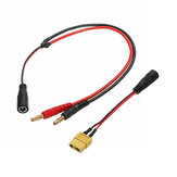 Câble de charge de batterie FatShark FPV Goggles Lipo avec fiche banane XT60 de 4,0 mm pour chargeur iMax B6