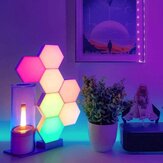 RGB LED Lampa kwantowa Hexagon Światło Czuły sensor dotykowy RGBW LED Światło wielokolorowe Lampka nocna z USB i pilotem