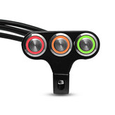 22 mm Selvlåsbar På/Av LED-Momentary-bryter Vanntett Tåkelys Motorsykkel Styremontering