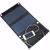 Elfeland® 14W 2.5A 5V Monocrystal Foldable Painel Solar Banco de Alimentação com Porta USB Dupla