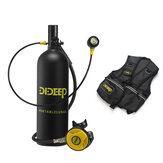 DIDEEP X5000Pro 2L Luft-Sauerstoffflasche, leichtes und tragbares Tauchausrüstung mit Unterwasser-Atemgerät