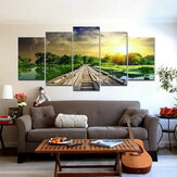 5 stuks moderne kunstafdrukken meer landschap poster canvas schilderij home muurdecoratie