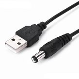 Cable de alimentación universal USB a conector de corriente continua 5,5*2,1mm Adaptador 5V Cable de carga para modelos RC, tabletas y monitores