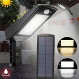 مصباح حائط ضد الماء قابل للتعديل بطاقة شمسية وضوء الشارع خارجي للحديقة بـ 48 مصباح LED و 4 أنماط
