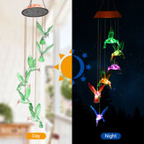 Windgong Zonne-kolibrie Windklokken Buiten/Binnen Veranderende LED Kleur Licht Zonne Windgong Geschenk voor Moeder & Oma voor Decor Tuindecoraties
