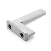 DIN875-2 Regla cuadrada de acero inoxidable de 75 x 50 mm de 90 grados con base ancha para carpintería
