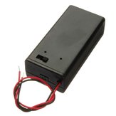 Soporte de caja de batería de 5 piezas de 9V con interruptor de encendido/apagado, color negro