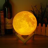 12 cm 3D Magique Deux Tons Lune Lampe de USB Charge Luna LED Cadeau de Veilleuse de Capteur Tactile