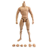 Figura de acción a escala 1/6 de cuerpo masculino desnudo y musculoso de 12