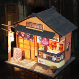 Hoomeda 1/24 Bricolage Épicerie en bois avec LED Meuble de couverture Maison à poupée